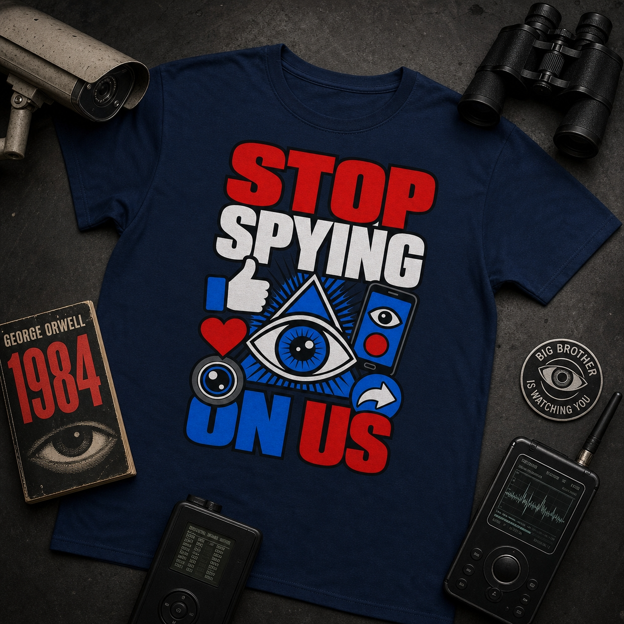 Stop Spying on us - unisex softstyle T-Shirt