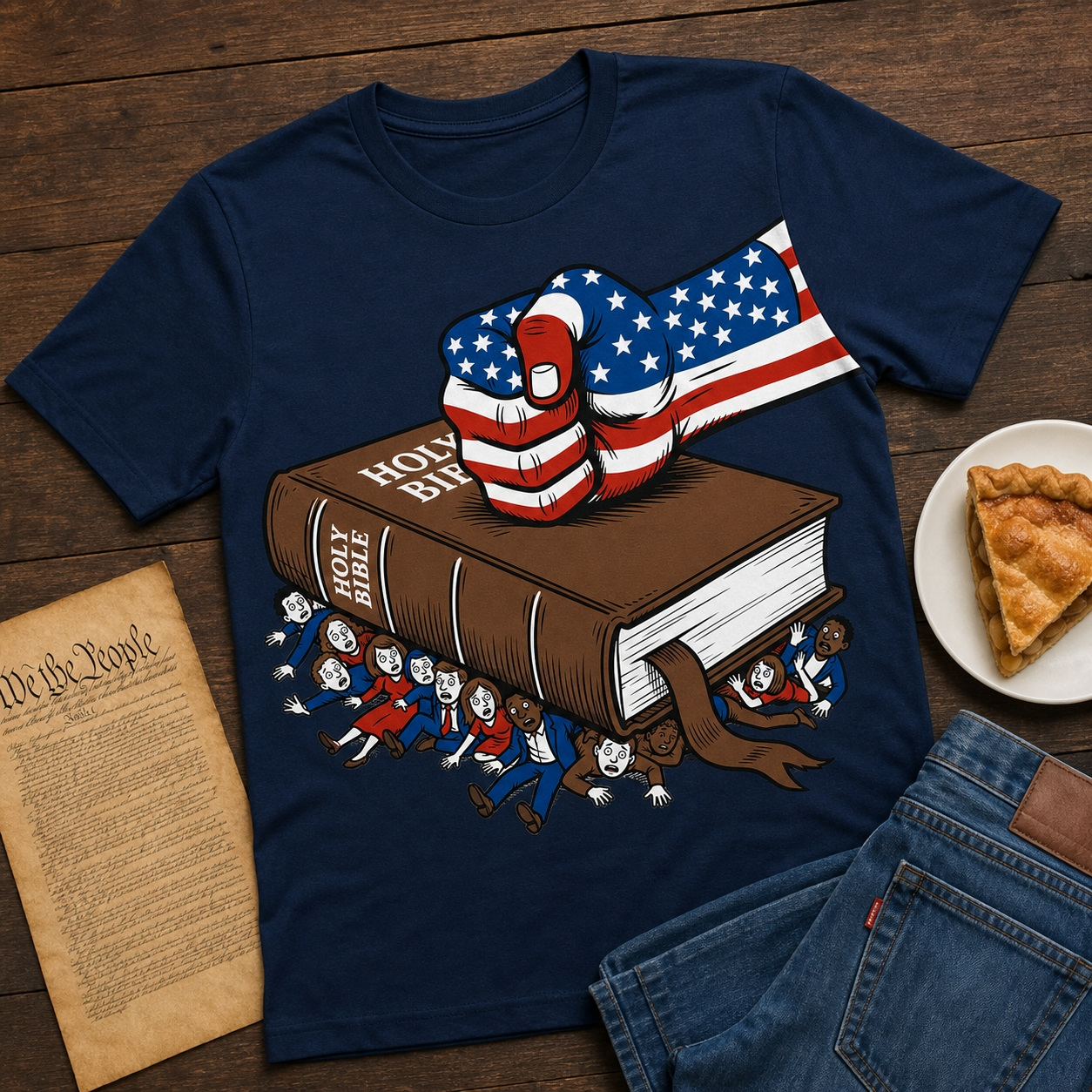 Smash human rights with the Bible - unisex softstyle T-Shirt