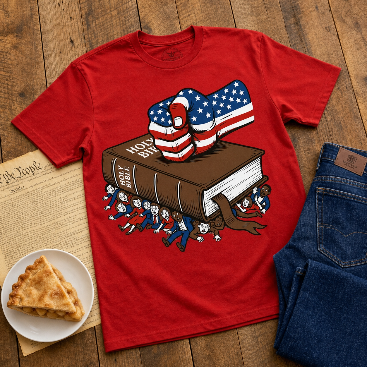 Smash human rights with the Bible - unisex softstyle T-Shirt