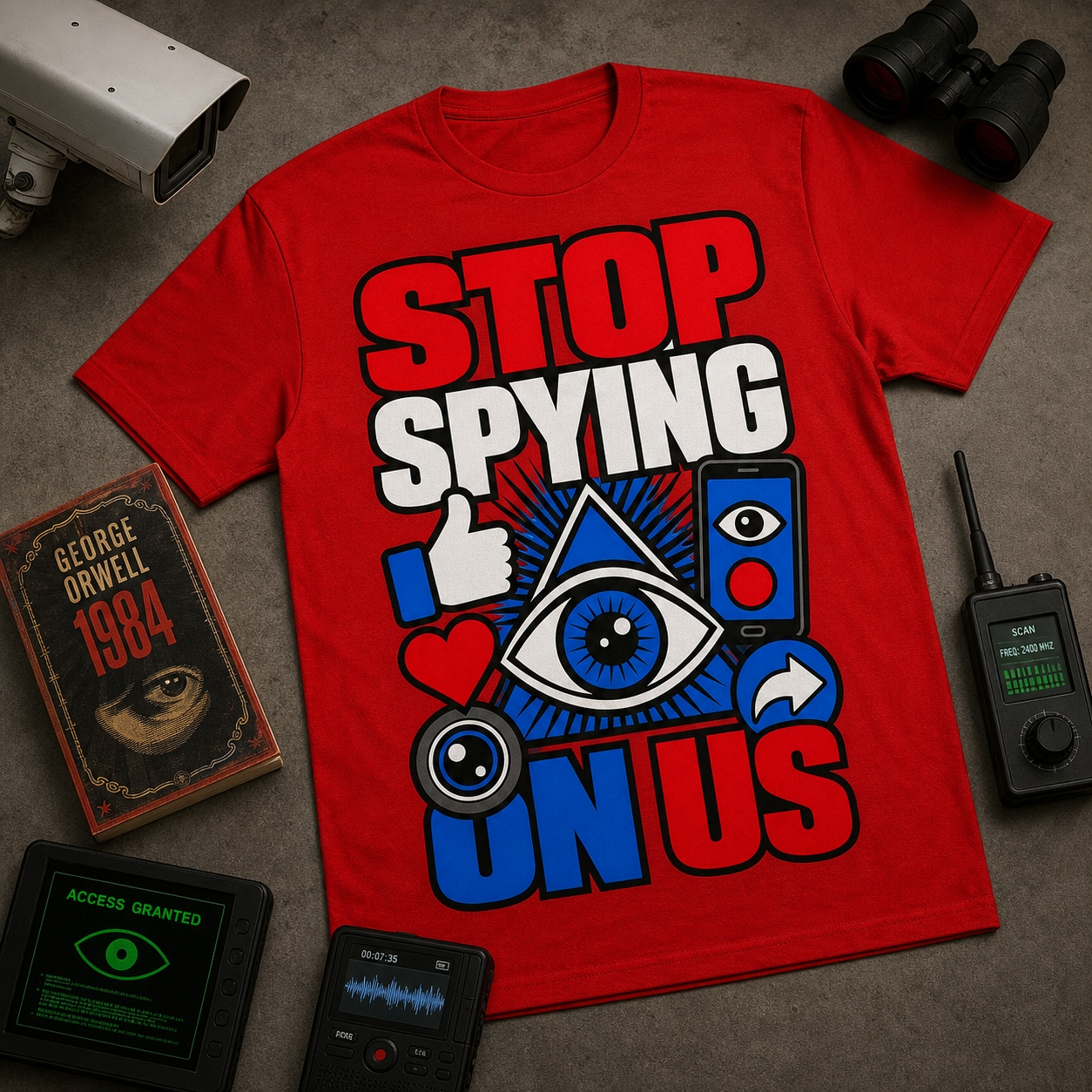 Stop Spying on us - unisex softstyle T-Shirt