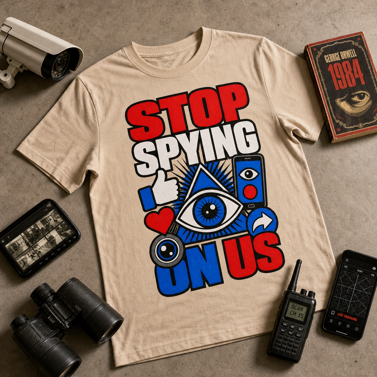 Stop Spying on us - unisex softstyle T-Shirt