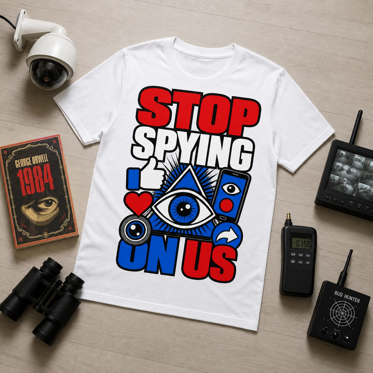 Stop Spying on us - unisex softstyle T-Shirt
