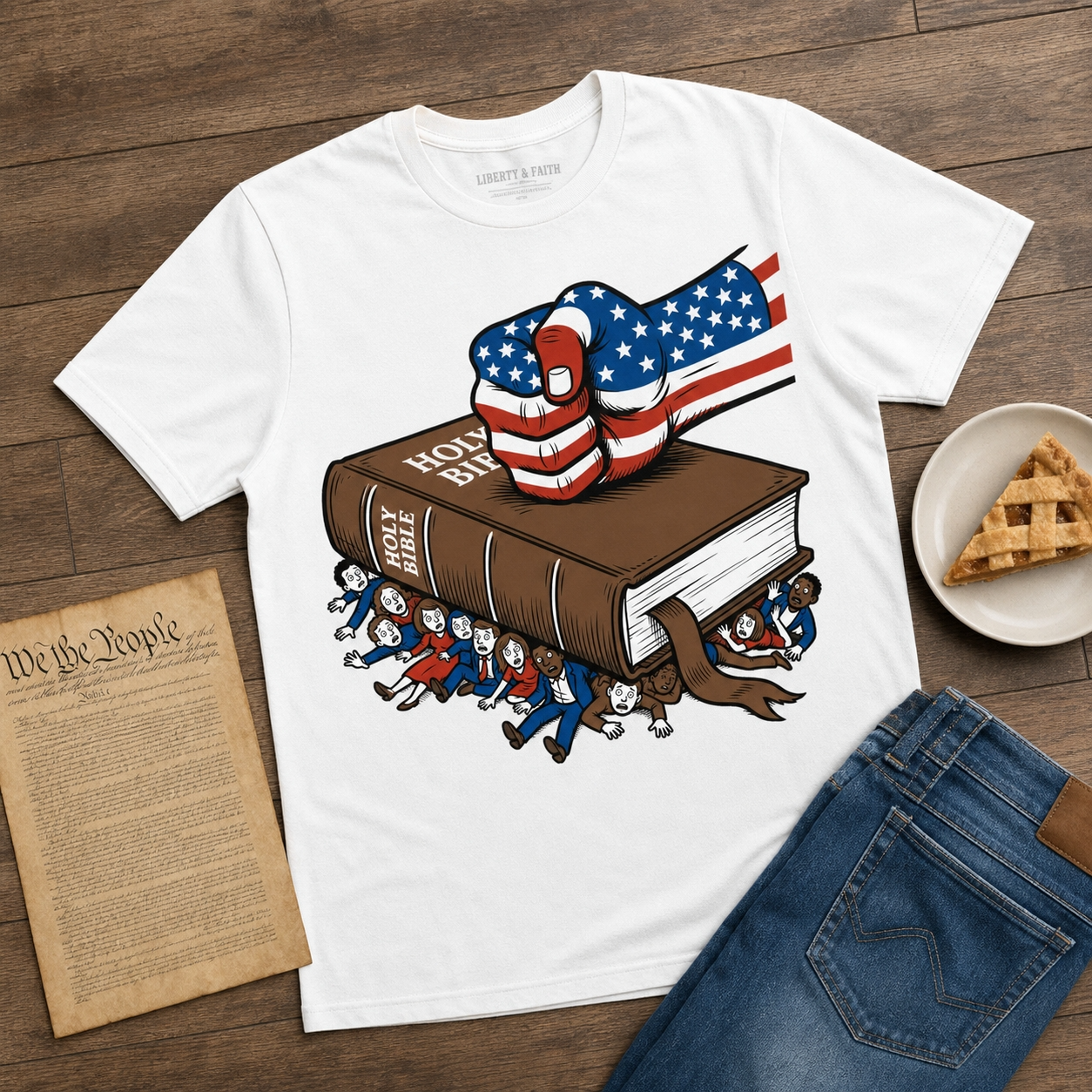 Smash human rights with the Bible - unisex softstyle T-Shirt