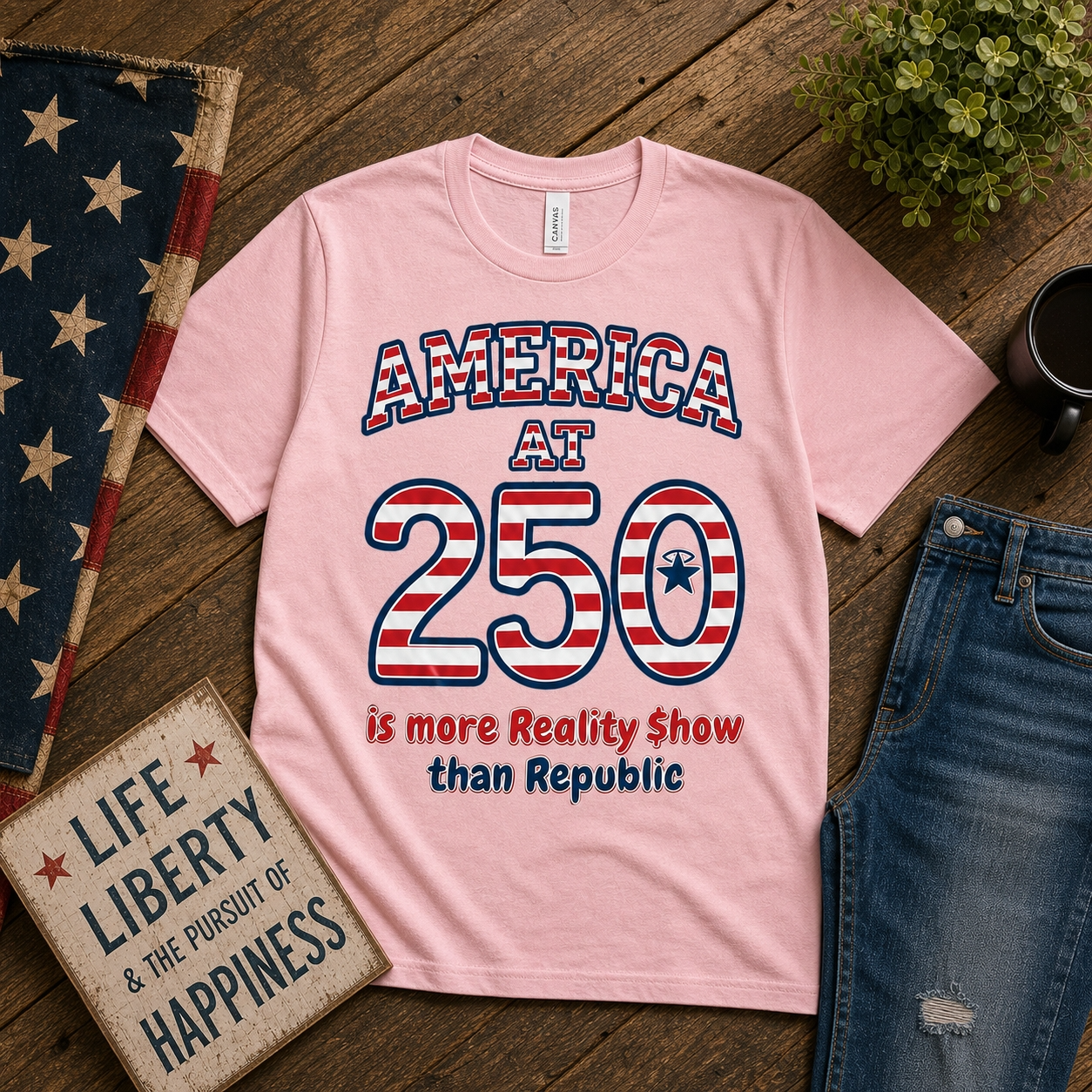 250th Anniversary Celebration-More Reality Show Than Republic - Unisex Softstyle T-Shirt