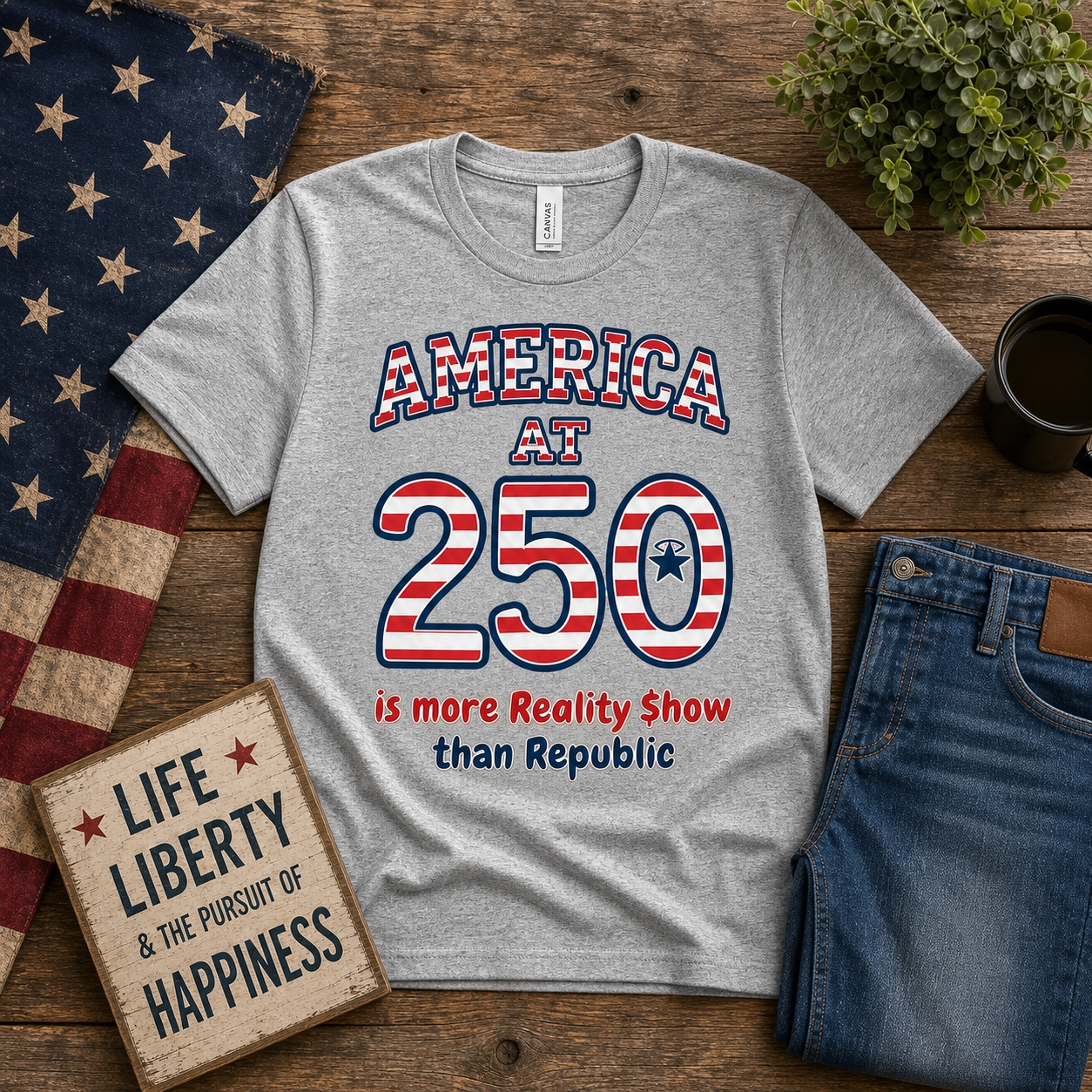 250th Anniversary Celebration-More Reality Show Than Republic - Unisex Softstyle T-Shirt